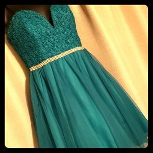 Teal Homecoming Dress